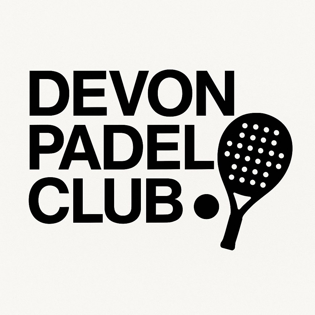 Devon Padel Club - North Devon's first padel club logo featuring padel racket and ball